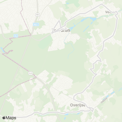 De Lijn Groenendaal - Overijse - Vossem - Tervuren map