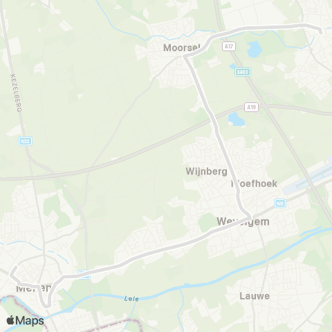 De Lijn Gullegem - Moorsele - Wevelgem - Menen map