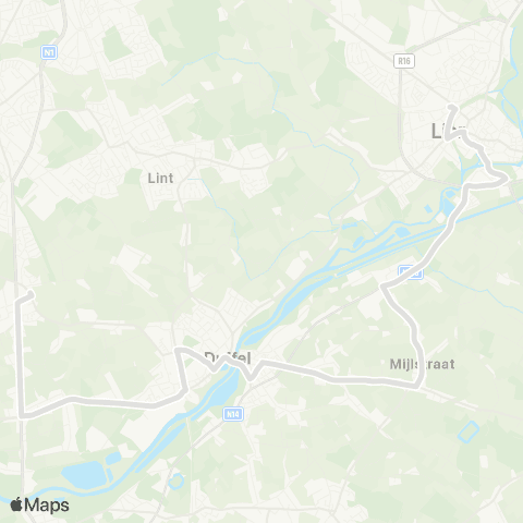 De Lijn Lier - Mijlstraat - Duffel - Waarloos map