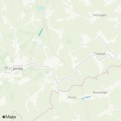 De Lijn Riemst - Tongeren map