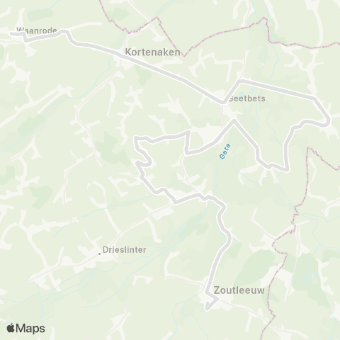 De Lijn Waanrode - Geetbets - Budingen - Zoutleeuw map