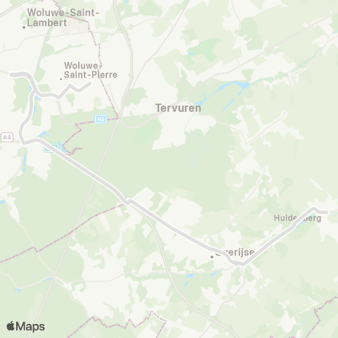 De Lijn Huldenberg - Overijse - Sint-Pieters-Woluwe map