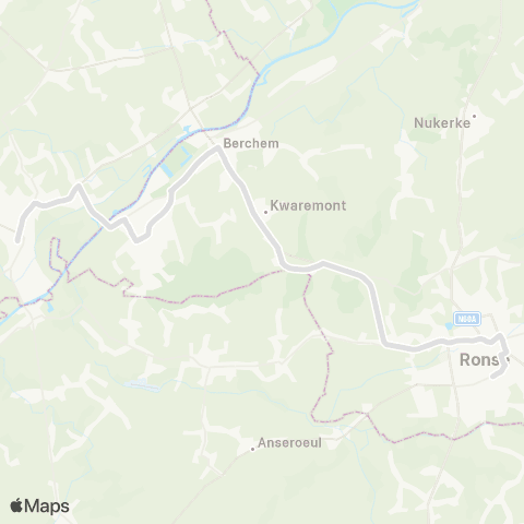 De Lijn Ronse / Renaix-De Klijpe-Kwaremont-Berchem-Ruien-Avelgem map