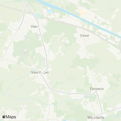 De Lijn Morkhoven - Olen - Voorkapel - Westerlo map