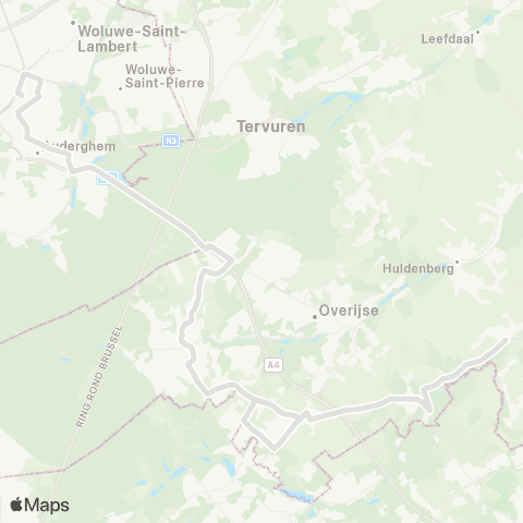 De Lijn Terlanen - Hoeilaart - Etterbeek map