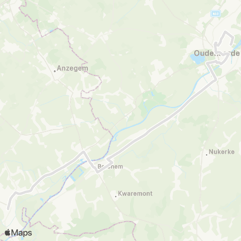 De Lijn Oudenaarde - Melden - Berchem - Kerkhove - Avelgem map