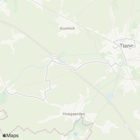 De Lijn Meldert - Tienen map