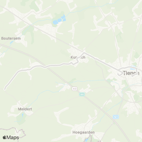 De Lijn Honsem - Tienen map