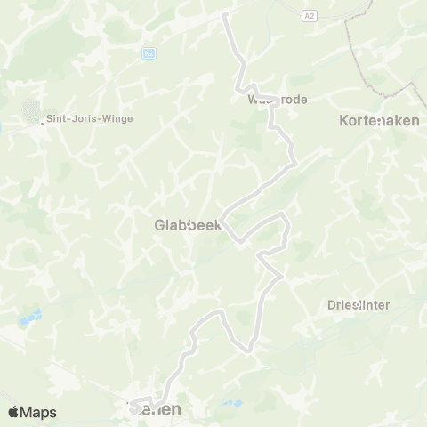 De Lijn Bekkevoort - Waanrode - Hoeleden - Tienen map
