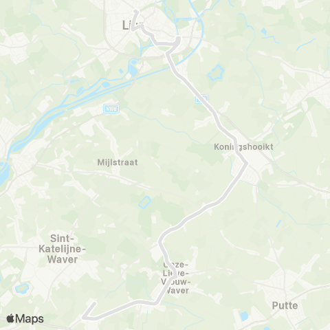 De Lijn Lier - Koningshooikt - Sint-Ursula - Hagelstein map