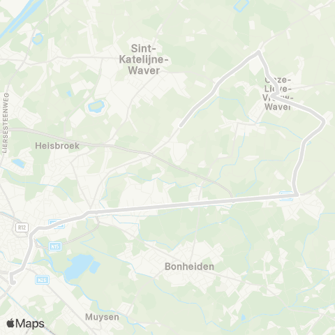 De Lijn Mechelen - Peulis - Sint-Ursula - Hagelstein map