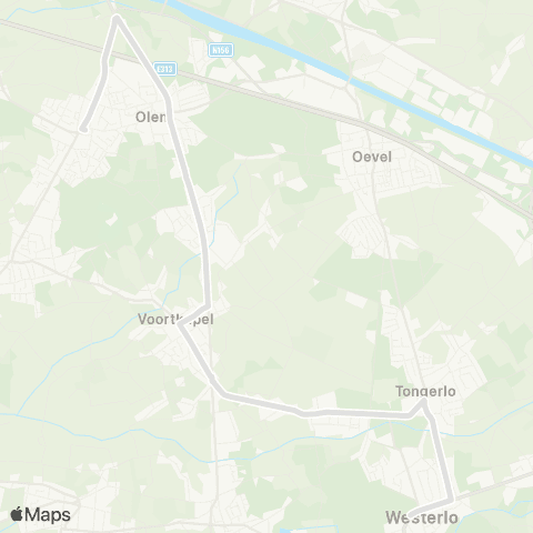 De Lijn Morkhoven - Olen - Voorkapel - Westerlo map