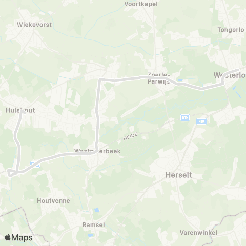 De Lijn Westerlo Scholen - Westmeerbeek - Booischot - Hulshout map