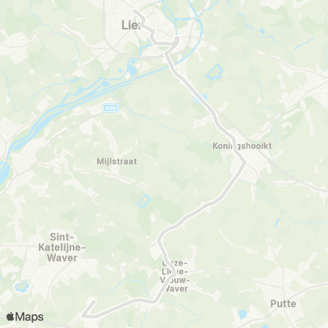 De Lijn Lier - Koningshooikt - Sint-Ursula - Hagelstein map