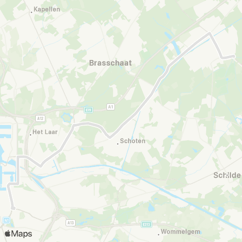 De Lijn Sint-Job Kristus Koning - Antwerpen map