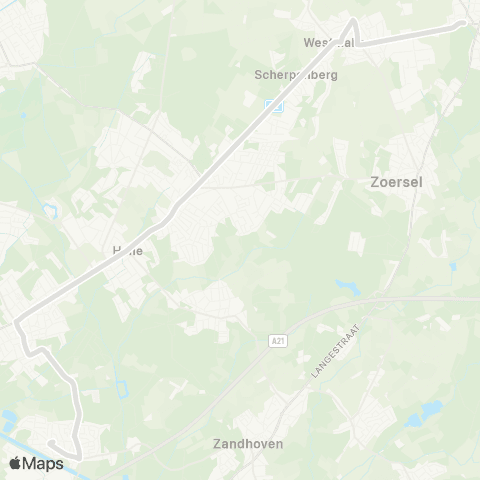 De Lijn Oelegem - scholen Malle map