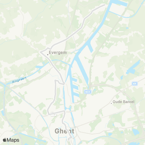 De Lijn Gent Zuid - Evergem - Doornzele map