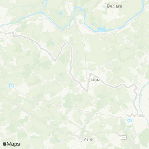 De Lijn Aalst - Hofstade - Lede - Serskamp - Wetteren map