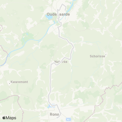 De Lijn Oudenaarde - Etikhove - Nukerke - Ronse / Renaix map