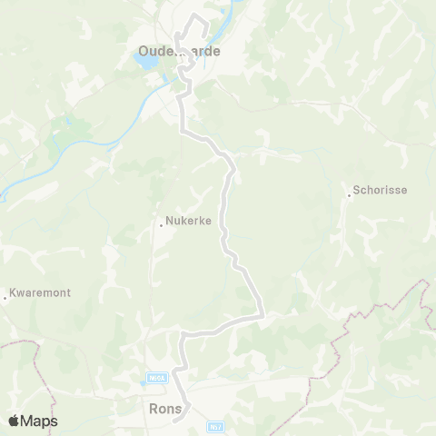 De Lijn Oudenaarde - Etikhove - Louise-Marie - Ronse / Renaix map