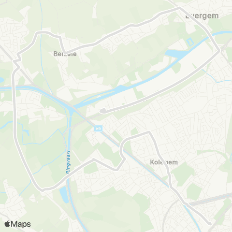 De Lijn Gent Rabot - Vinderhoute - Belzele - Evergem map