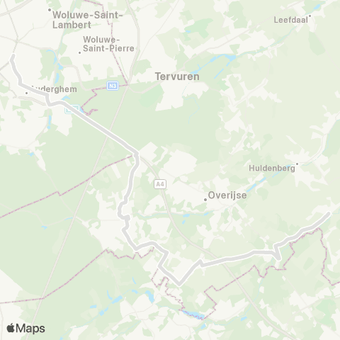 De Lijn Terlanen - Hoeilaart - Etterbeek map