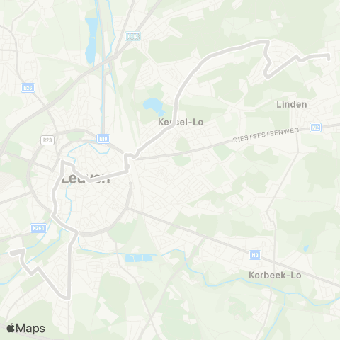 De Lijn Linden - Kessel-Lo - Leuven - Heverlee map