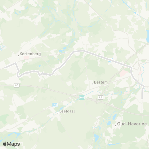 De Lijn Kortenberg - Everberg - Heverlee map