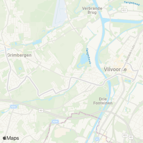 De Lijn Grimbergen - Groot-Molenveld - Vilvoorde map