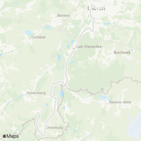 De Lijn Terlanen - Ottenburg - Oud-Heverlee - Leuven map
