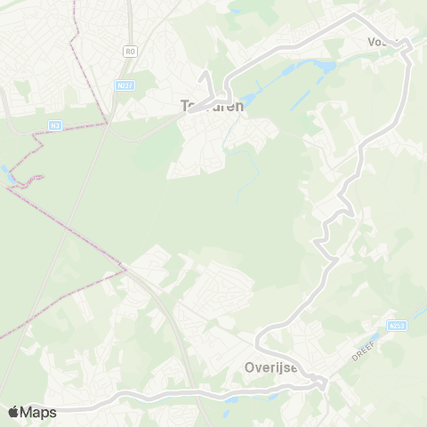 De Lijn Groenendaal - Overijse - Vossem - Tervuren map