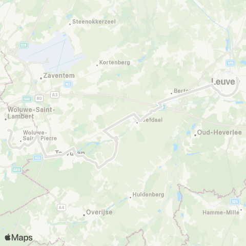 De Lijn Leuven - Sint-Pieters-Woluwe map