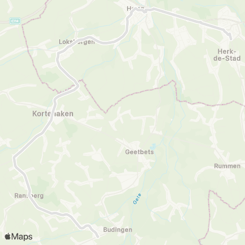 De Lijn Budingen - Kortenaken - Halen - Herk-De-Stad map