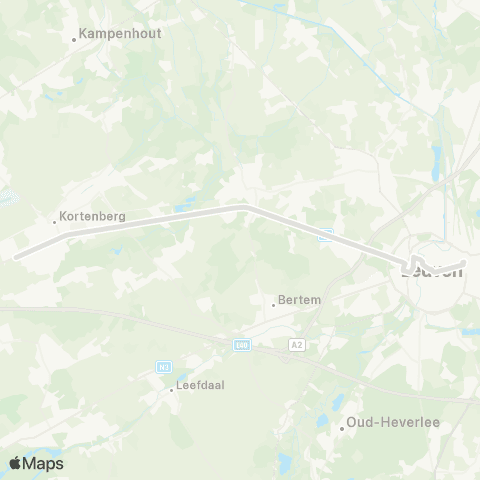 De Lijn Kortenberg - Leuven map