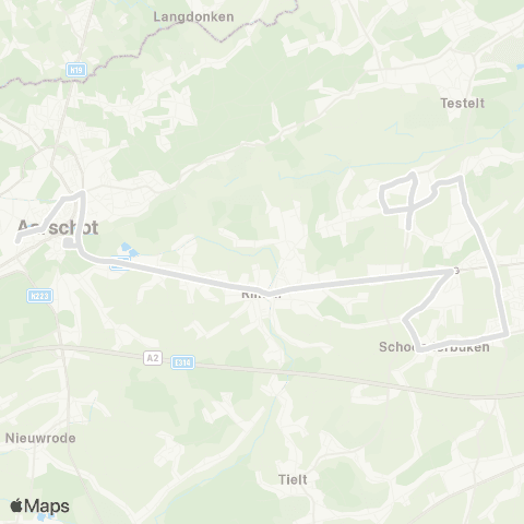 De Lijn Messelbroek - Scherpenheuvel - Aarschot map