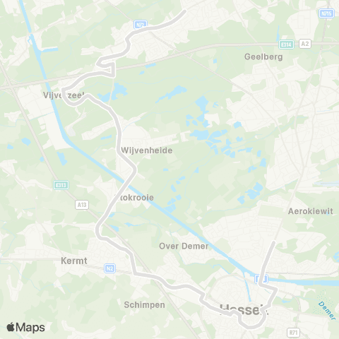 De Lijn Zolder - Kiewit map