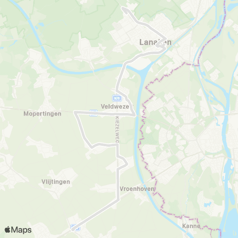 De Lijn Riemst - Lanaken map