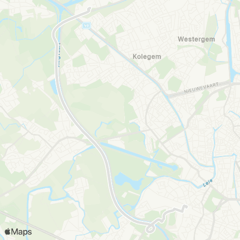 De Lijn Snelbus Gent Sint-Pieters - Mariakerke VISO-AHS map