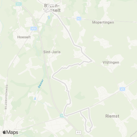 De Lijn Millen - Bilzen map