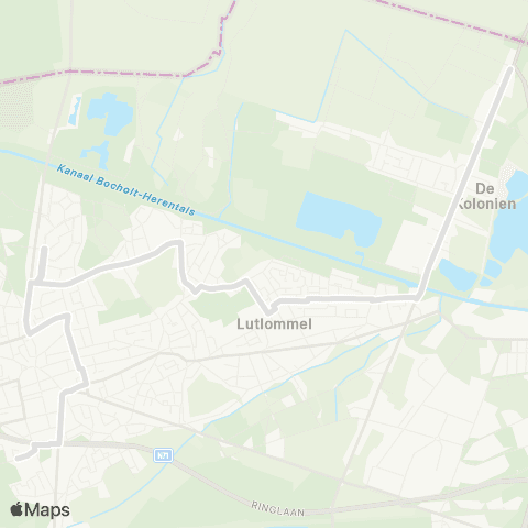 De Lijn Lommel Kolonie - Lommel Provil map