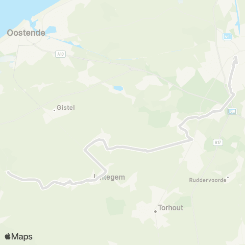 De Lijn Brugge - Loppem - Zedelgem - Aartrijke - Koekelare - Leke map