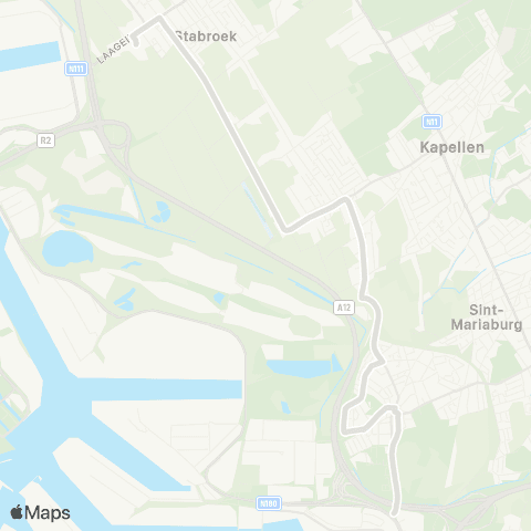 De Lijn Antwerpen P+R Luchtbal - scholen Stabroek map