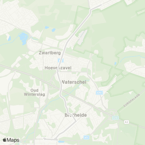 De Lijn Opglabbeek - Genk map