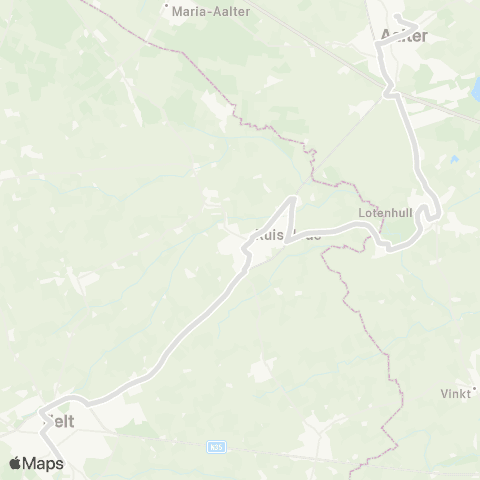 De Lijn Aalter - Lotenhulle - Ruiselede - Tielt map