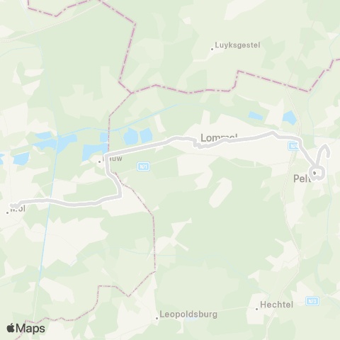De Lijn Mol - Neerpelt map