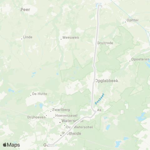 De Lijn Genk - Bree map