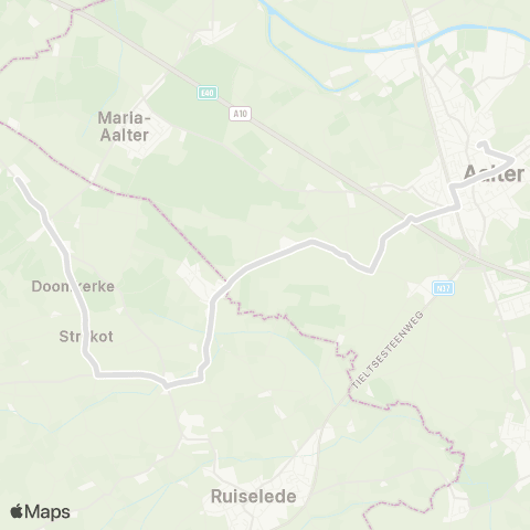 De Lijn Aalter Station - Doomkerke De Zande map