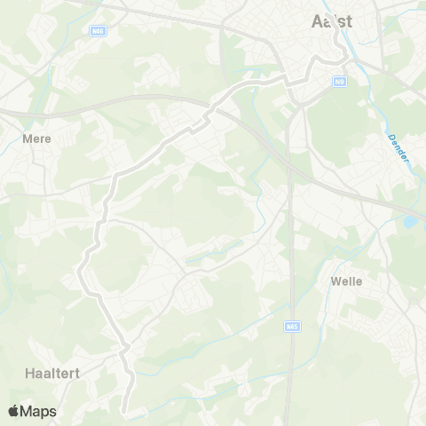 De Lijn Aalst - Ede - Kerksken Stichelen map