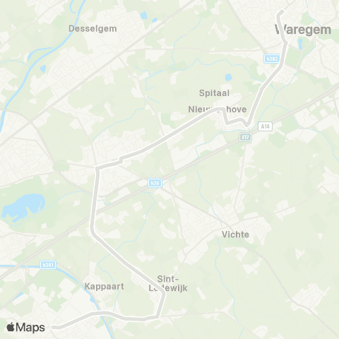 De Lijn Zwevegem - Deerlijk - Waregem map
