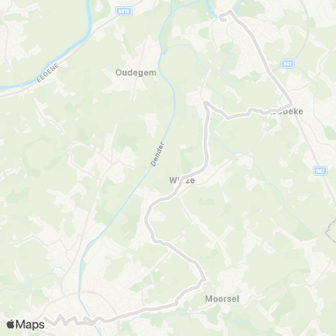 De Lijn Aalst - Wieze - Denderbelle - Dendermonde map